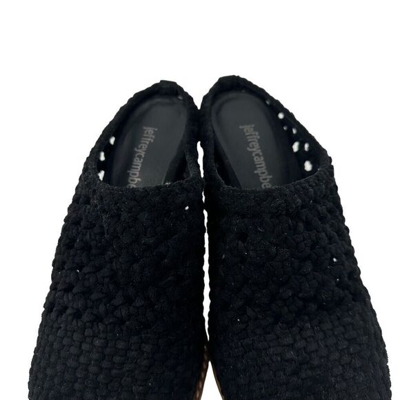 Jeffrey Campbell Mules Pointed Toe Crochet Stacked Heel Leone Size 7.5 Bohemian - Picture 4 of 10